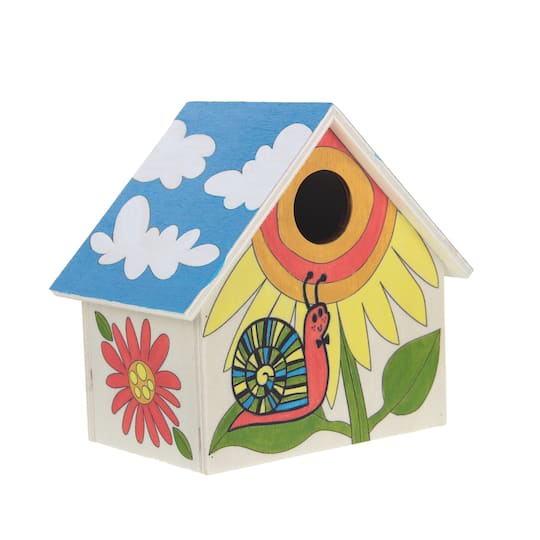 Spring Snail Wood Bird House Kit by Creatology&#x2122;